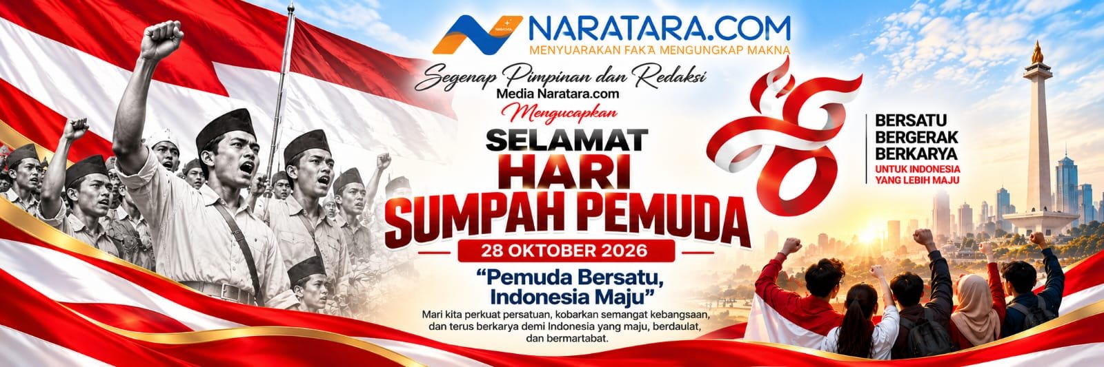 Selamat Hari Sumpah Pemuda 28 Oktober 2026 - Naratara.com